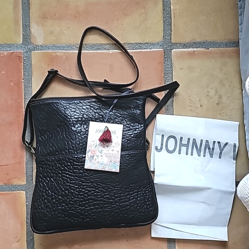 Johnny Was black cross body purse - NEW with Tags